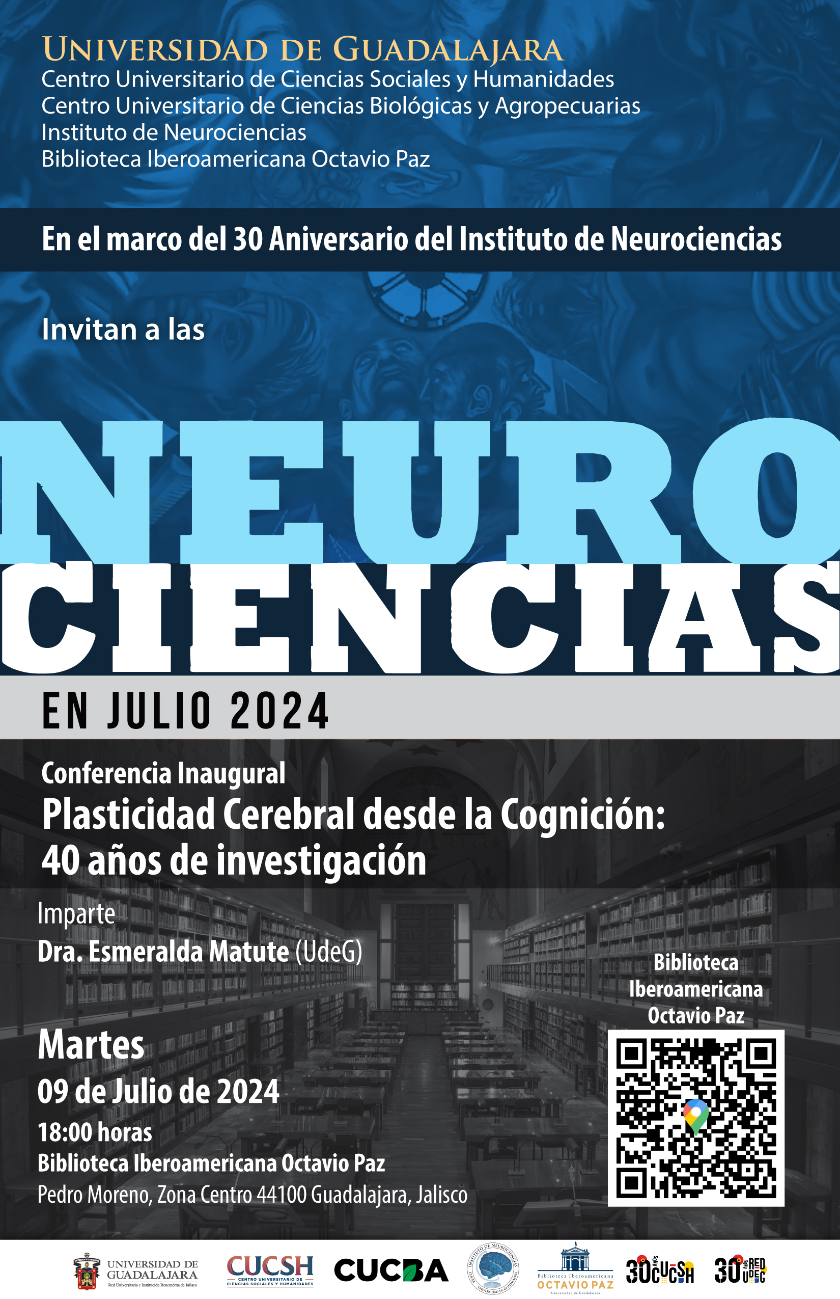 Conferencia inaugural Neurociencias en julio 2024